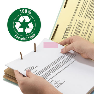 Smead® 100% Recycled Pressboard Classification Folders, 3 Dividers, Legal Size, Gray-green, 10-box freeshipping - TVN Wholesale